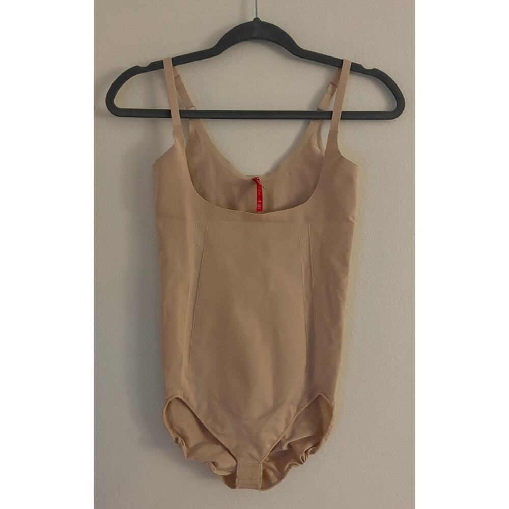 Spanx Oncore Open Bust Nude Tan One Piece Shapewear Large